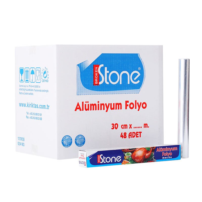 Alüminyum Folyo Kutulu 30 cm x 10 mt 8 mic (48 Adet)