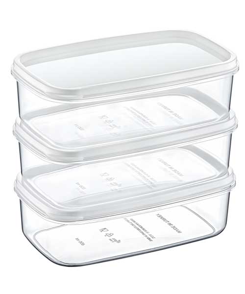 Beehome 3'Lü Sweet Şeffaf Saklama Kabı (3*800Ml) Ak 533