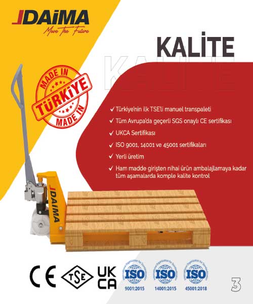 Daima Transpalet Manuel Dpt25-Galvaniz