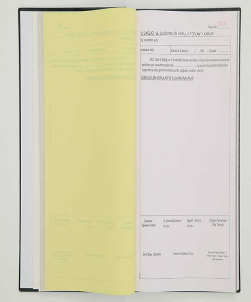 Dilman İş Sağlığı Ve Güvenliği Karar Defteri Ciltli A4 150Yp  Numaralı