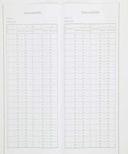 Dilman İmza Devam Defteri Karton Kapak  22X31,5 40Yp
