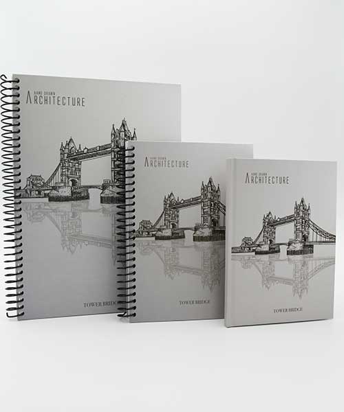 Dilman Architecture Spiralli Defter A4 160Yp  Düz