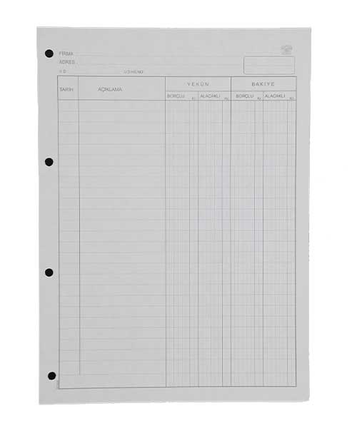 Dilman Cari Hesap Klasörü Yedeği  A4 100Yp