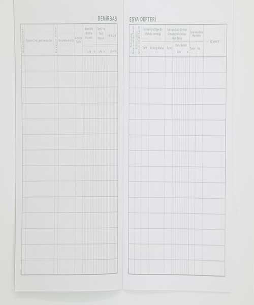 Dilman Demirbaş Eşya Defteri Karton Kapak 21,5X31,5 40Yp