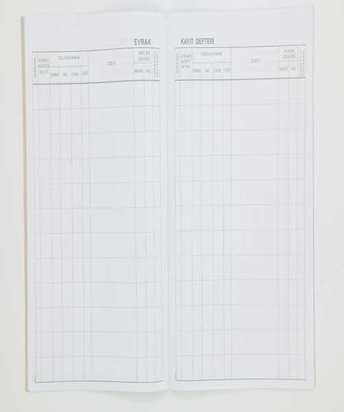 Dilman Evrak Kayıt Defteri Karton Kapak  22X31,5 40Yp