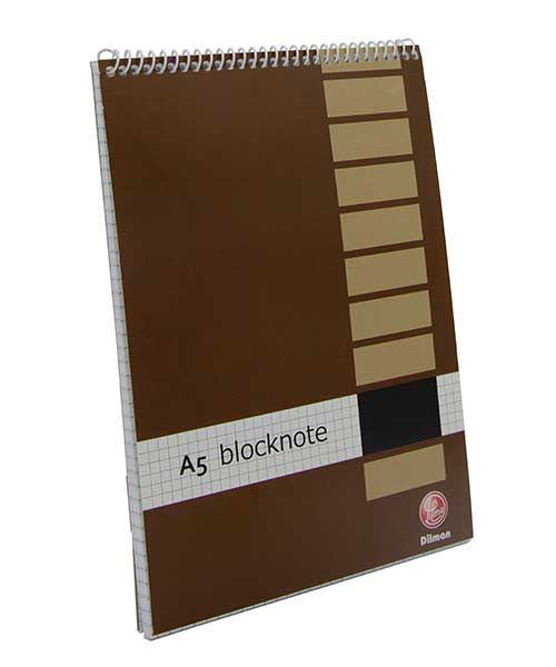 Dilman Spiralli Bloknot A5  80Yp Kareli