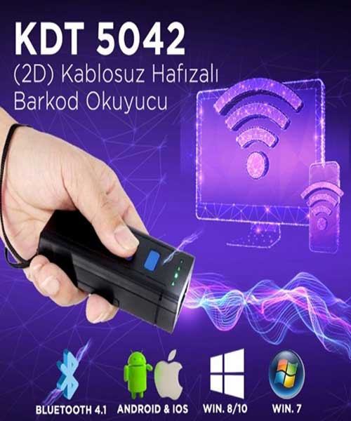 Kdt KDT-5042 Kablosuz Hafızalı Lazer Barkod Okuyucu