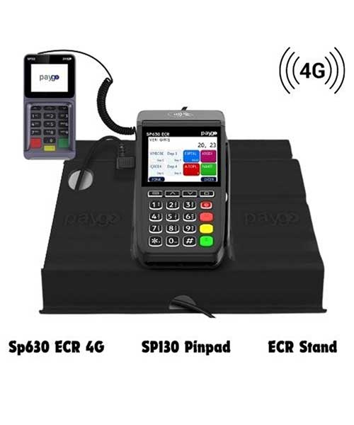 Paygo Sp630 ECR 4G Eft Pos Yazarkasa -SP130 Pinpad - ECR Stand