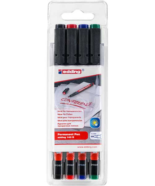 Edding Asetat Kalemi 4Lü Poşet (E-143) Ed143P499