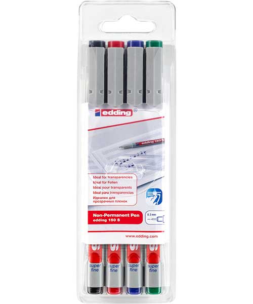 Edding Asetat Kalemi 4Lü Poşet (E-150) Ed150P499