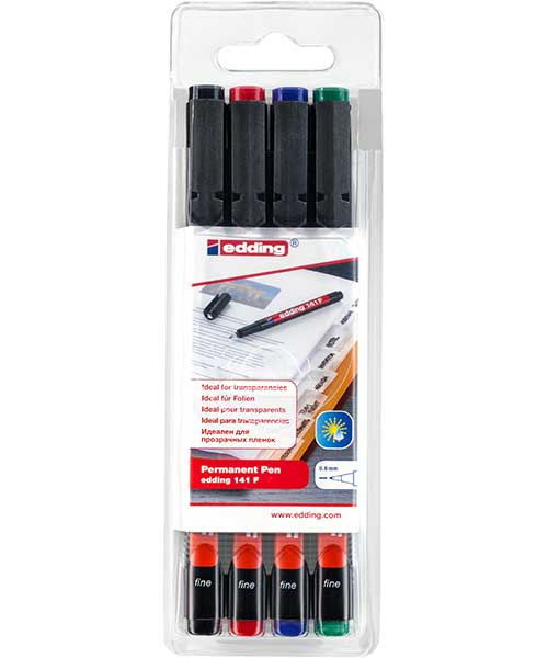 Edding Asetat Kalemi 4Lü Poşet Ed141P499