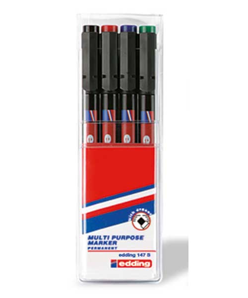 Edding Asetat Kalemi Silgili 4Lü Poşet Ed147P499