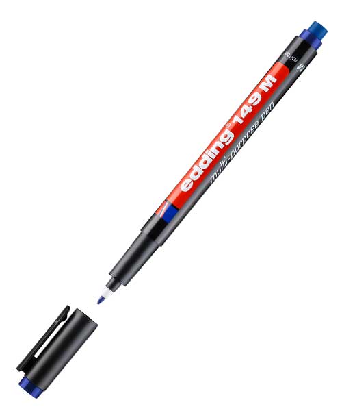 Edding Asetat Kalemi-Silgili Mavi Ed14903