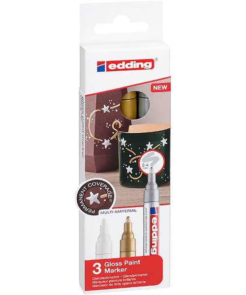 Edding Boya Dekorasyon Markörü 3Lü Kutu Metalik (E-750) Ed750K399Met