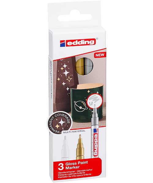 Edding Boya Dekorasyon Markörü 3Lü Kutu Metalik (E-751) Ed751K399Met