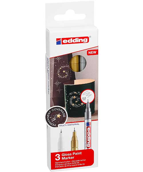 Edding Boya Dekorasyon Markörü 3Lü Kutu Metalik (E-780) Ed780K399Met