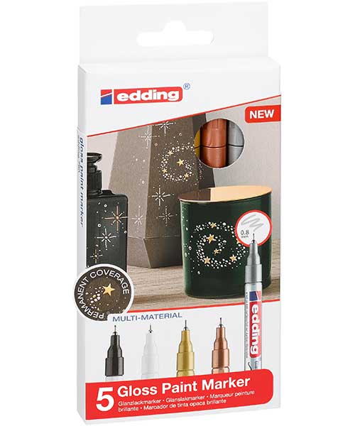 Edding Boya Dekorasyon Markörü 5Li Kutu Metalik Basıc (E-780) Ed780K599Met1