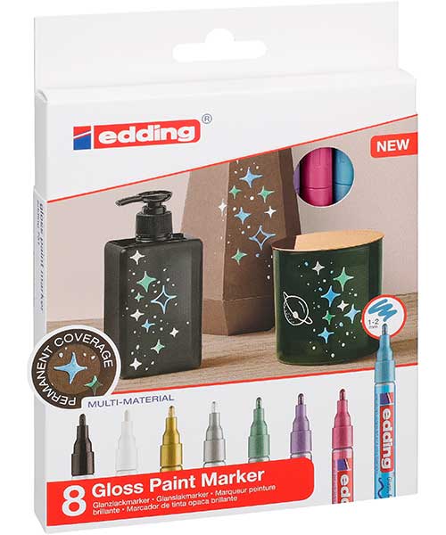 Edding Boya Dekorasyon Markörü 8Li Kutu Metalik (E-751) Ed751K899Met