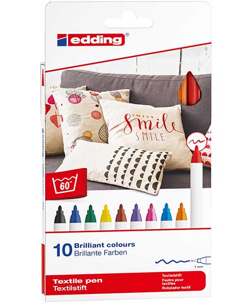 Edding E-4600 Kumaş Boyama Kalemi 10Lu Kutu Basıc Ed4600K1099Basıc