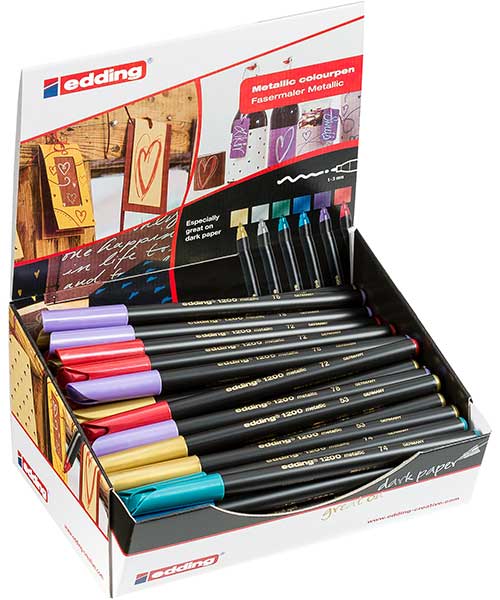 Edding Grafik Kalemi 1200 Metalik Keçeli Kalem 50Lı 1200 Ed1200Metd5099