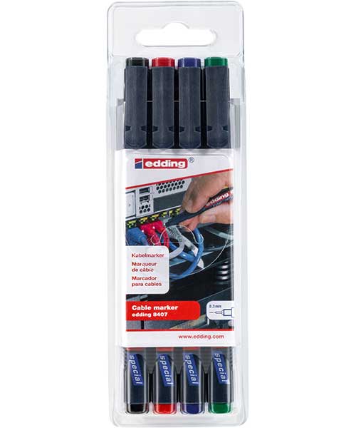 Edding Kablo Kalem Seti 4'lü Set Karışık  Ed8407P499