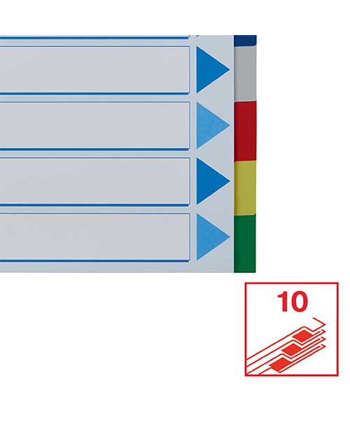 Esselte Separatör A4 10 Renkli Asorti 15261