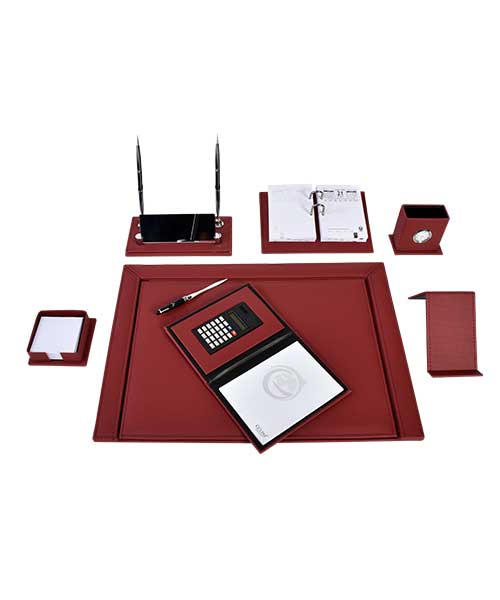 Gülpaş 11 Parça Lüks Makro Desen Sümen Takımı Bordo 240