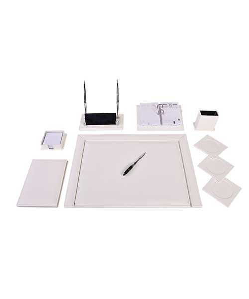 Gülpaş 11 Parça Lüks Renkli Sümen Takımı Beyaz 921