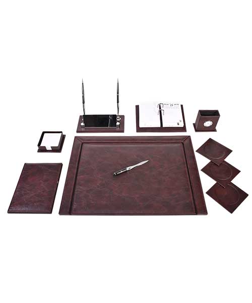 Gülpaş 11 Parça Lüks Rustik Çerçeveli Sümen Takımı Bordo 293