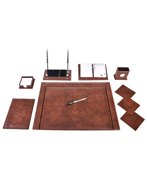 Gülpaş 11 Parça Lüks Rustik Çerçeveli Sümen Takımı Kahverengi 294