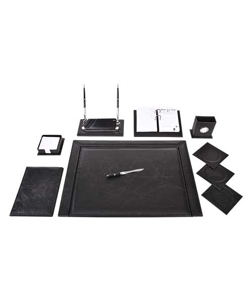 Gülpaş 11 Parça Lüks Rustik Çerçeveli Sümen Takımı Siyah 919