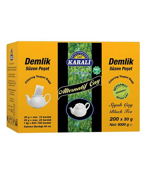 Karali Alternatif Earl Grey Jumbo Demlik Poşet Çay 200x30 Gr