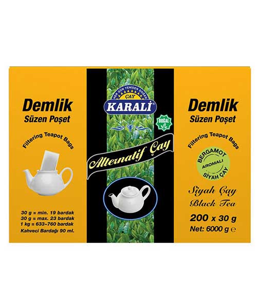 Karali Alternatif Earl Grey Jumbo Demlik Poşet Çay 200x30 Gr