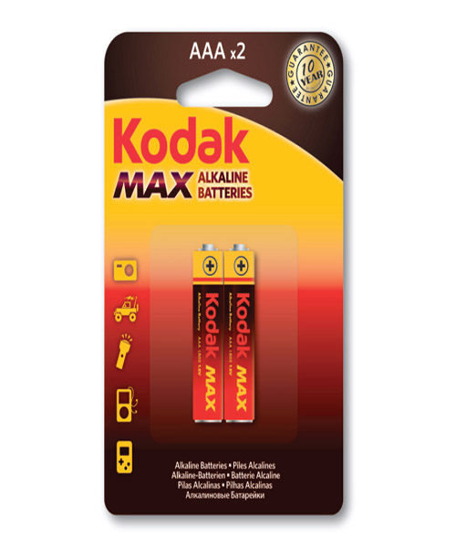 Kodak K3A-2 Max Alkalin Blister 2'Li İnce Pil
