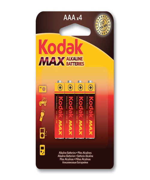 Kodak K3A-4 Max Alkalin Blister 4'Lü İnce Pil