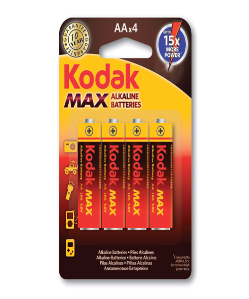 Kodak Kaa-4 Max Alkalin Blister 4'Lü Kalem Pil