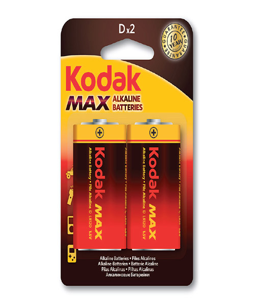 Kodak Kd-2 Max Alkalin Blister 2'Li Büyük Boy Pil