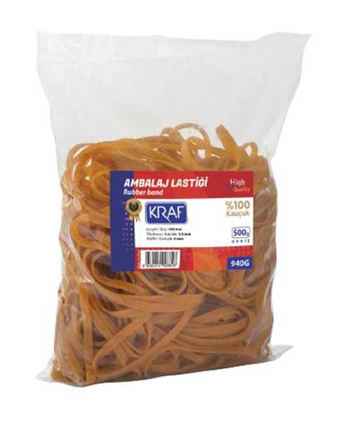 Kraf Ambalaj Lastiği %100 Kauçuk 500G Geniş 940G