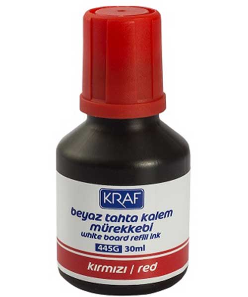 Kraf Beyaz Tahta Kalem Mürekkebi  30Ml Kırmızı 445G