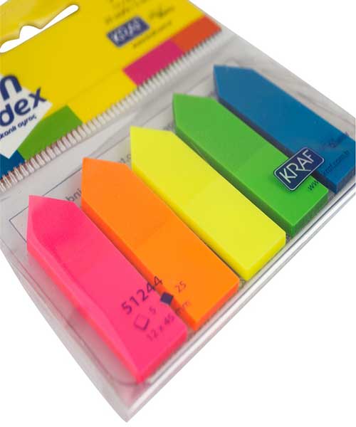 Kraf Index Fılm (Pp) 12X44Mm Ok Şekilli 5 Renk X 25Yp 51244