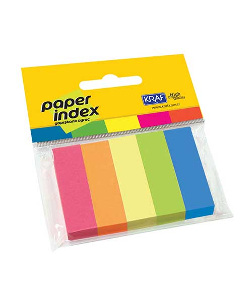 Kraf Index Kağıt 15X50Mm 5 Renk X 100Yp 1550