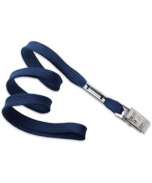 Kraf Kart Askı İpi Metal Klips Lacivert 50 Li 510G