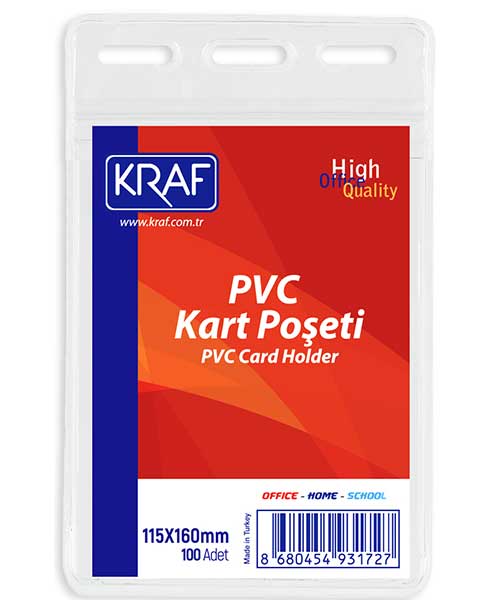 Kraf Kart Poşeti Pvc 115X160 Mm 100 Lü