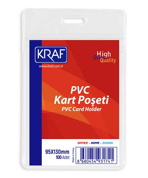 Kraf Kart Poşeti Pvc 95X130 Mm 100 Lü