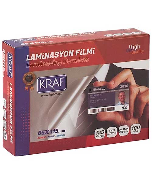 Kraf Laminasyon Filmi 85X115Mm 125Mıc 100Lü 2128