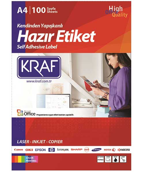 Kraf Laser Etiket Kf-2303 105 X 99 Mm