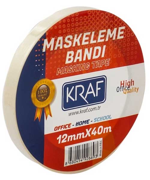 Kraf Maskeleme Bandı 12Mmx40M 4012G