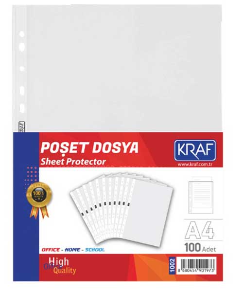 Kraf Poşet Dosya A4 Xl 100Lü 1002