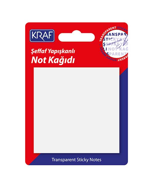 Kraf Yapışkanlı Not Kağıdı 76X76 50 Yp. Şeffaf 7676Tr