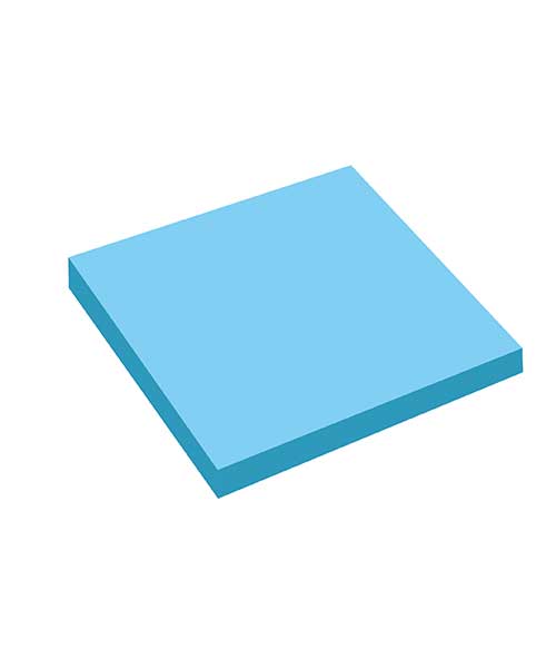Kraf Yapışkanlı Not Kağıdı 76X76   50 Yp. Şeffaf Mavi 7676Tr